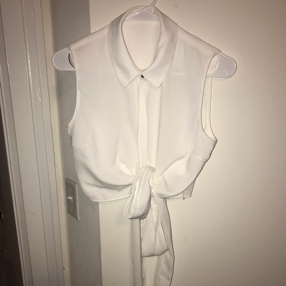 Collar Blouse Front Knot•Small